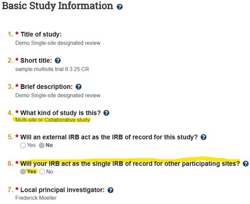 Basic study information